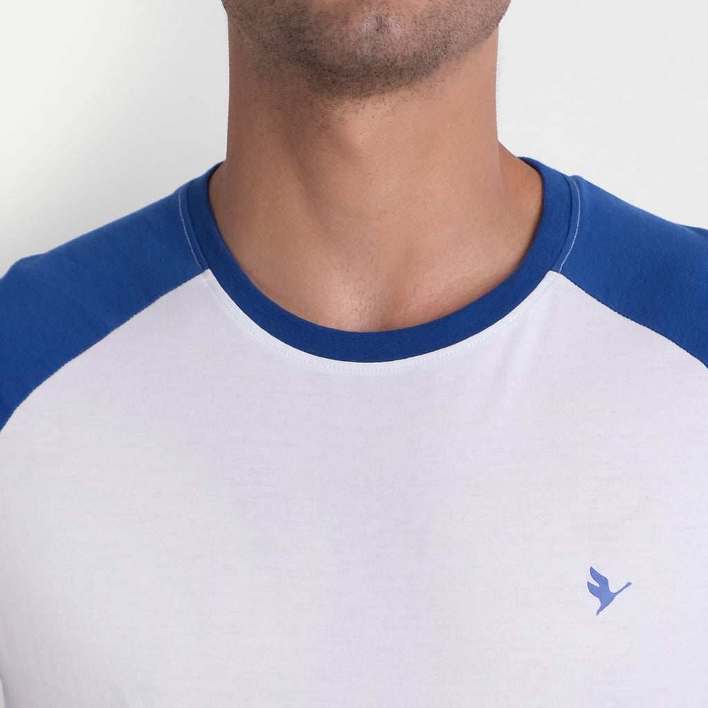 Mens Premium Cotton Reglan Half Sleeve Crew Neck T-Shirts