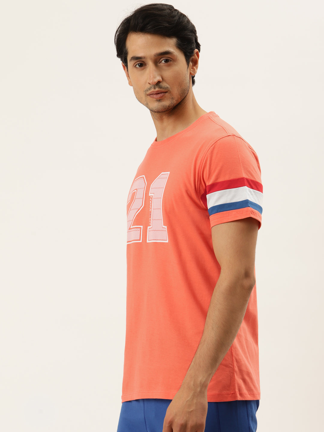 Mens Premium Cotton Printed Half Sleeve Crew Neck T-Shirts
