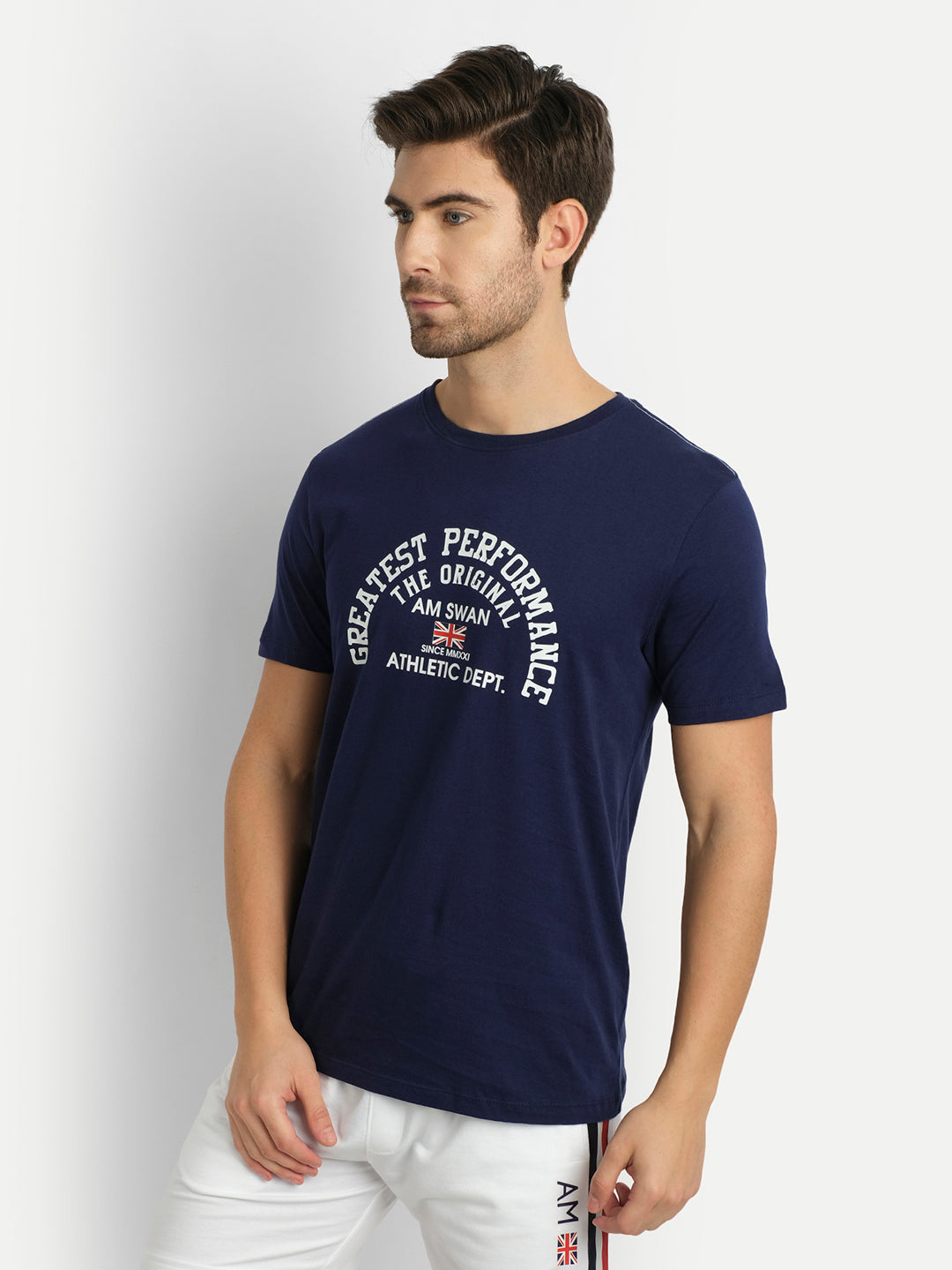 MENS PREMIUM COTTON PRINTED HALF SLEEVE CREW NECK T-SHIRTS