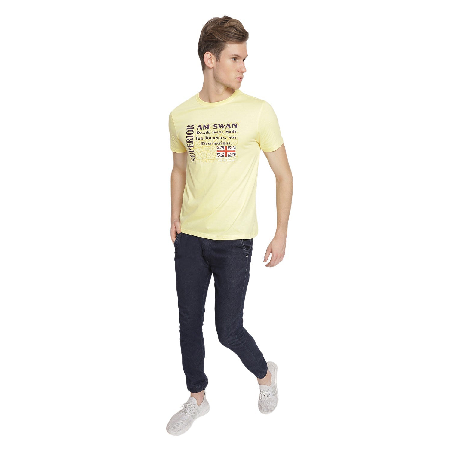 MENS PREMIUM COTTON PRINTED HALF SLEEVE CREW NECK T-SHIRTS