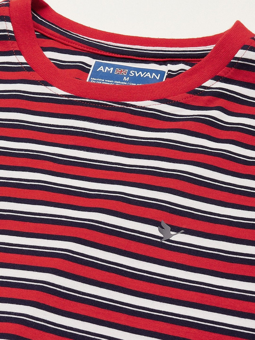 Mens Premium Cotton Striped Half Sleeve Crew Neck T-Shirts