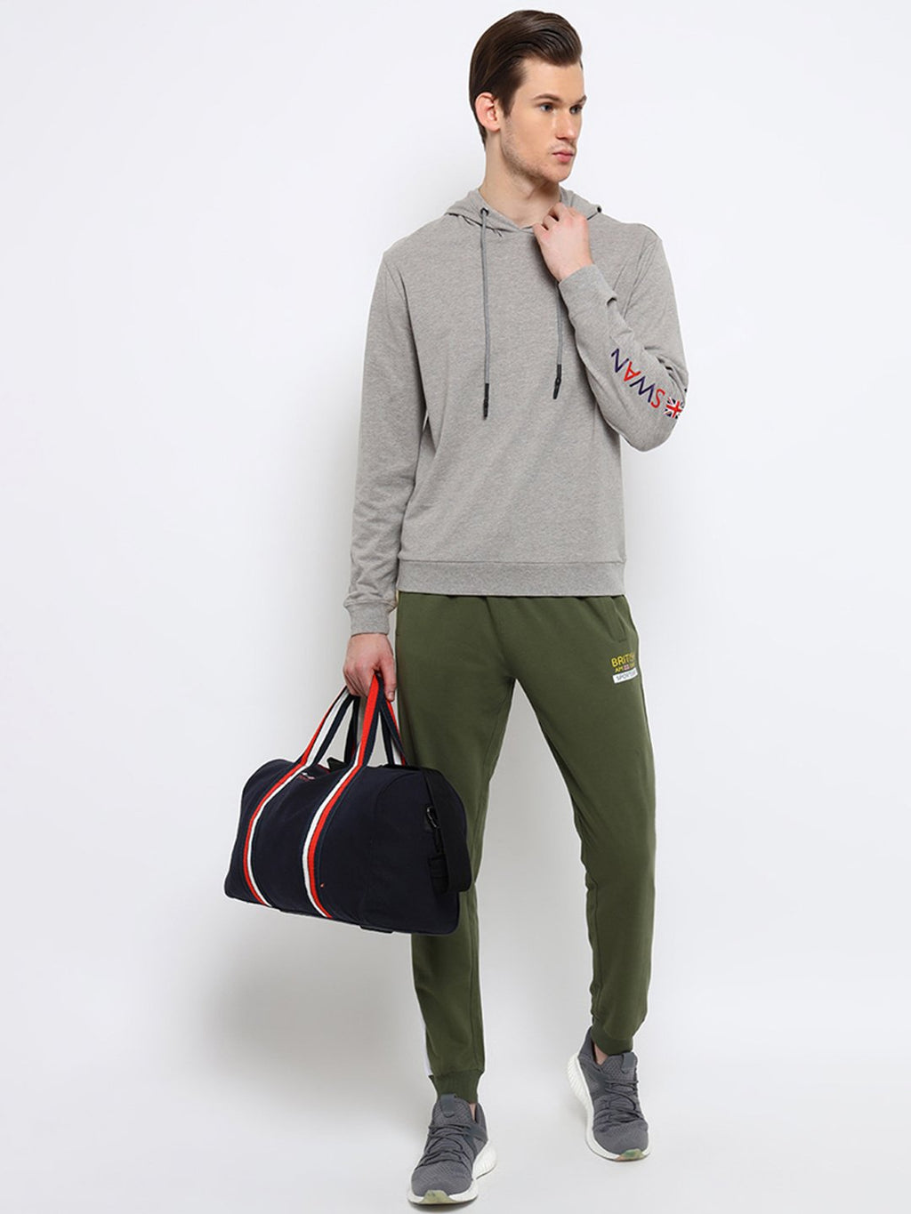 Mens Premium Cotton Printed Full Sleeve Hooded Sweatshirt