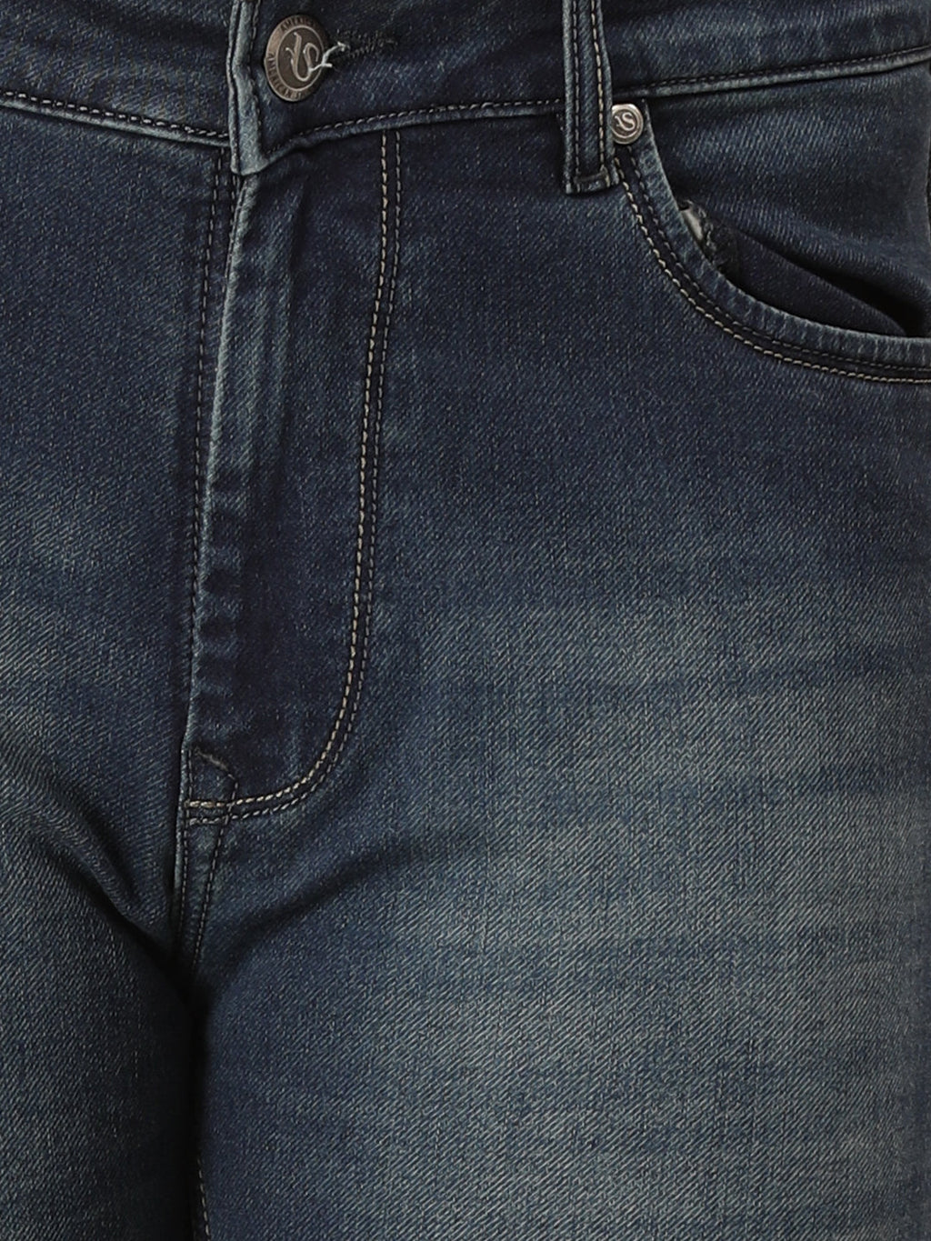 Amswan Premium Men'S Blue Dirty Wash Classic Fit Jeans