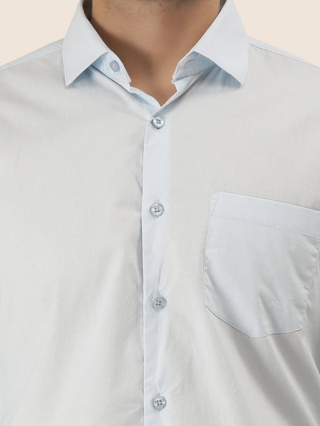 Sky Blue Shirt With Premium Cotton Lycra