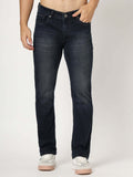 Premium Men'S Blue Dark Wash Relaxed Fit Jeans