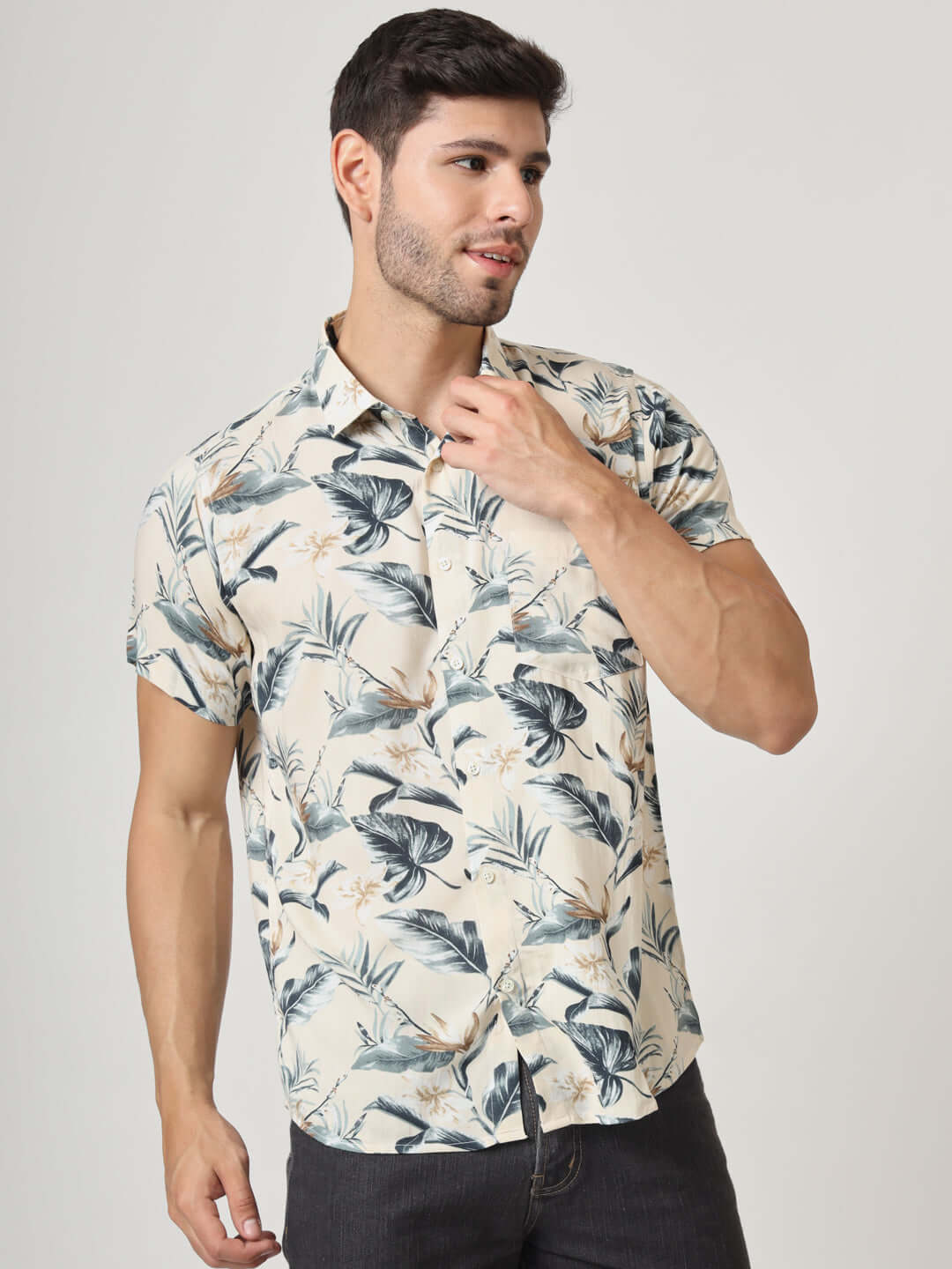 Multicolor Floral Print Premium Rayon Shirt