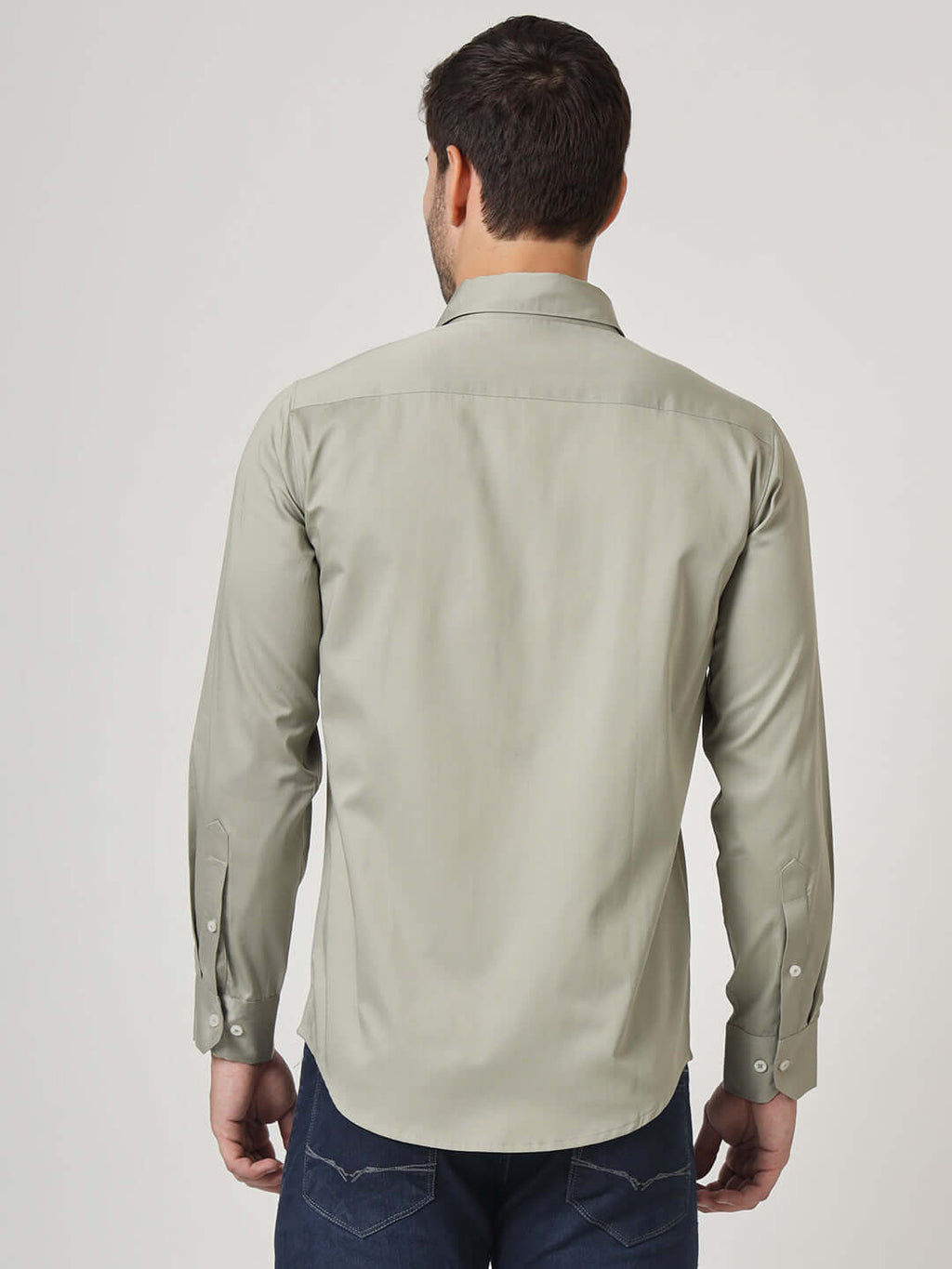 Premium Cotton Satin Khakhi Shirt