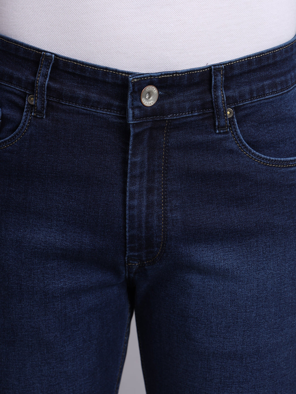 Amswan Premium Dark Navy Denim Jeans For Men
