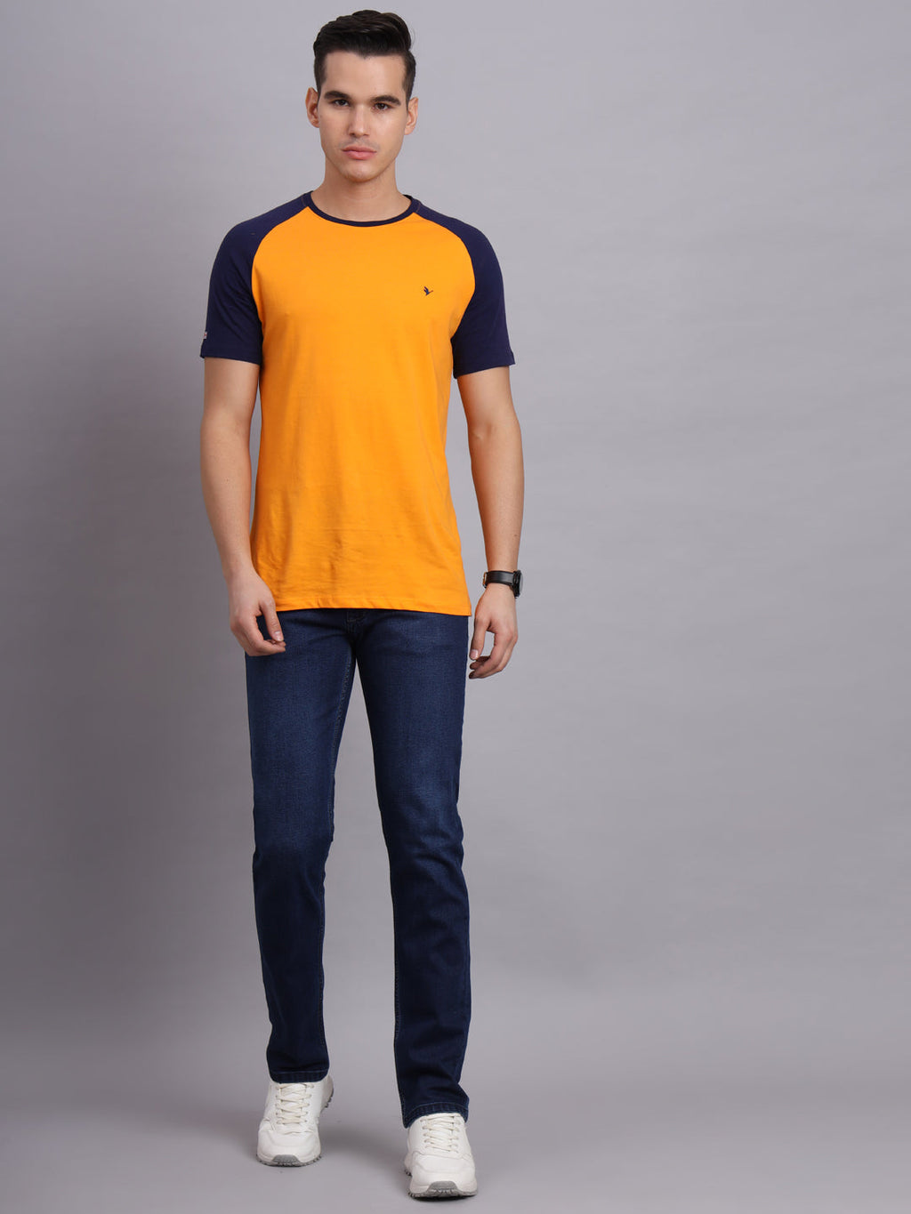 Premium Men'S Dark Navy Jeans Straight Fit With Stretch Comfort